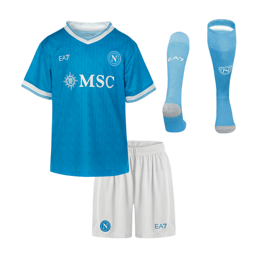 Vente Flash Naples Domicile Maillot Kit 2025/26 Enfant Bleu