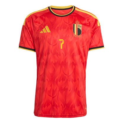 DE BRUYNE #7 Belgique Domicile Maillot - Coupe du Monde 2026 Rouge