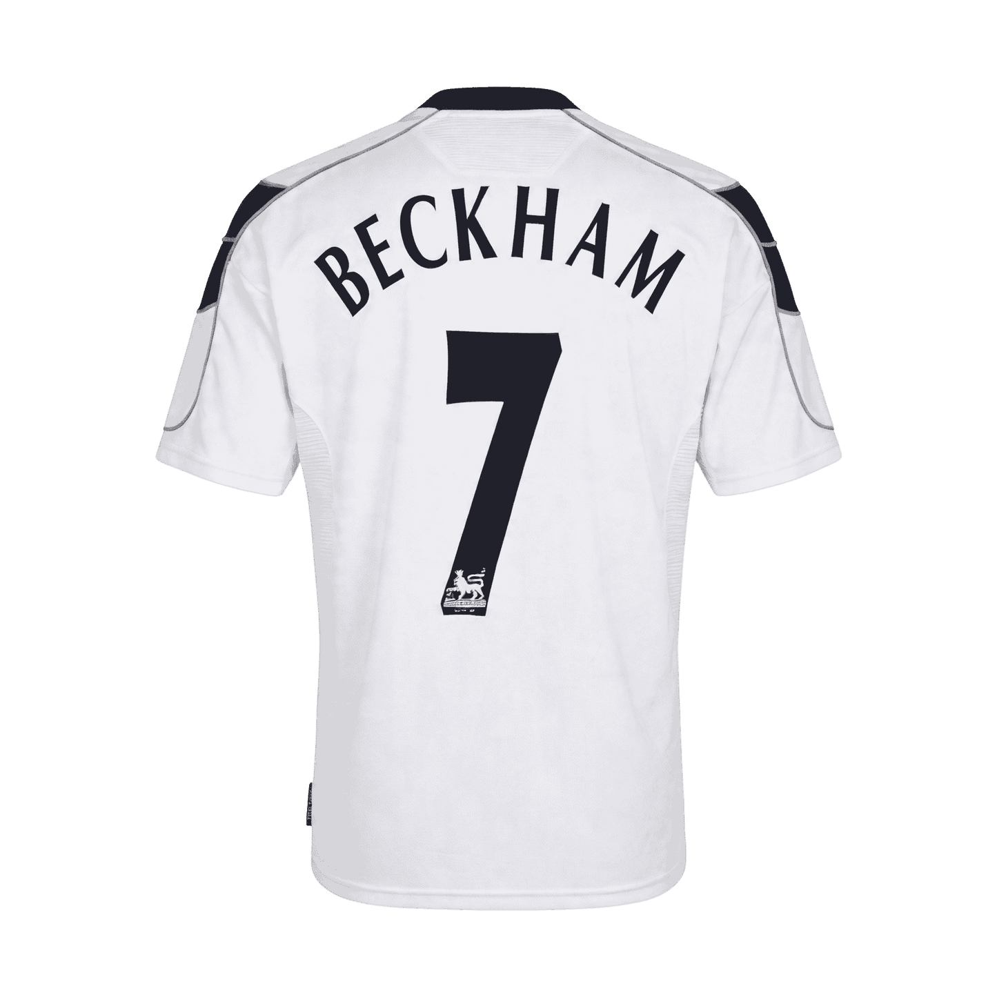 Retro BECKHAM #7 Manchester United Extérieur Maillot 2000/01 Blanc