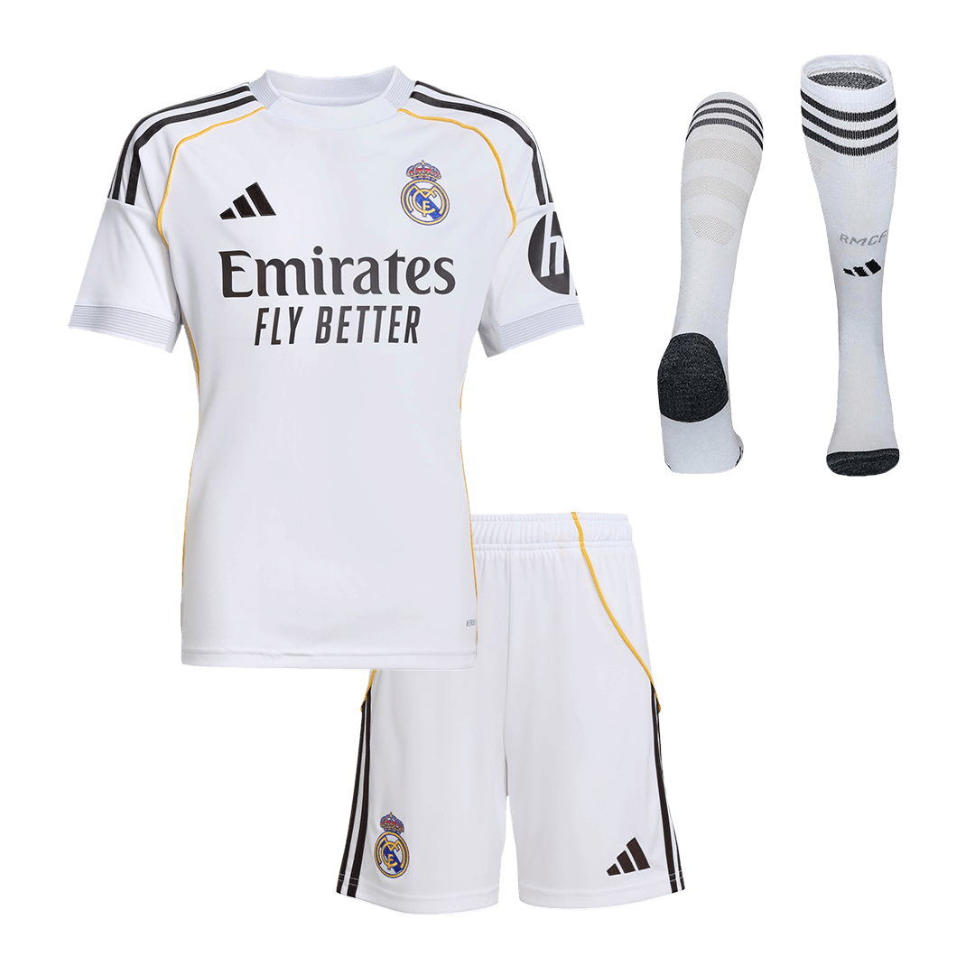 Real Madrid Domicile Maillot Kit 2025/26 Junior Blanc