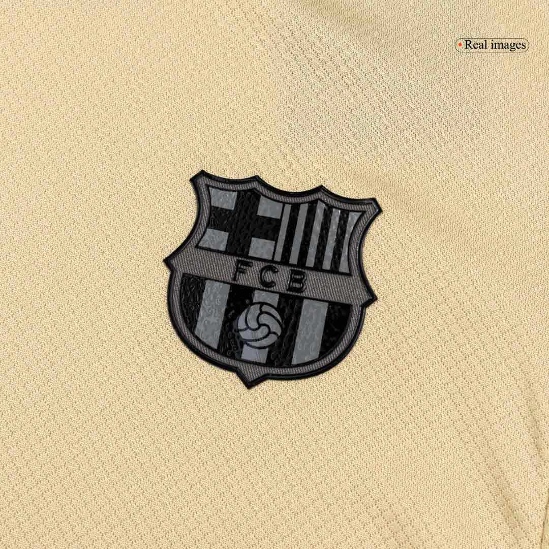 Barcelone Extérieur Maillot Kit 2025/26 Junior Jaune&Noir