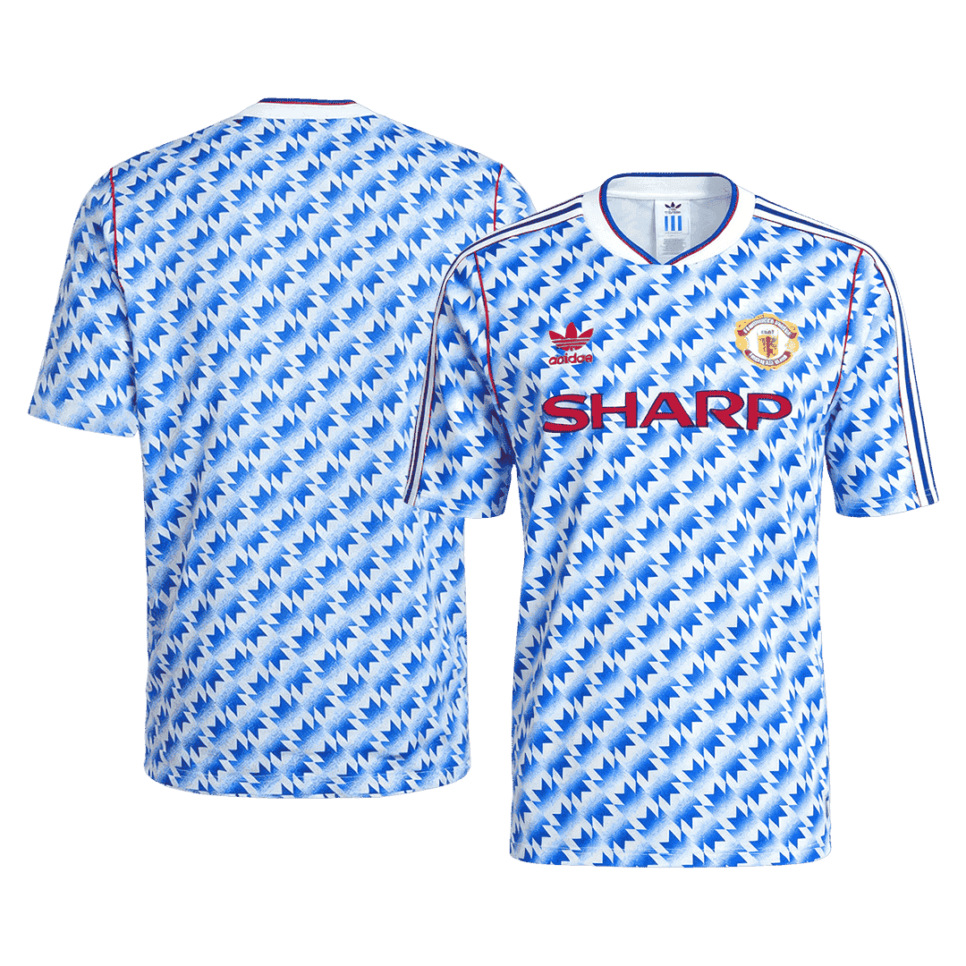 Retro Manchester United Extérieur Maillot 1990/92 Bleu