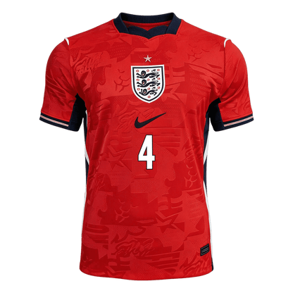 RICE #4 Angleterre Extérieur Maillot - Coupe du Monde 2026 Rouge
