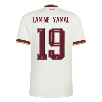 LAMINE YAMAL #19 Espagne Extérieur Maillot 2 Stars - Champion Edition - Coupe du Monde 2026 Blanc