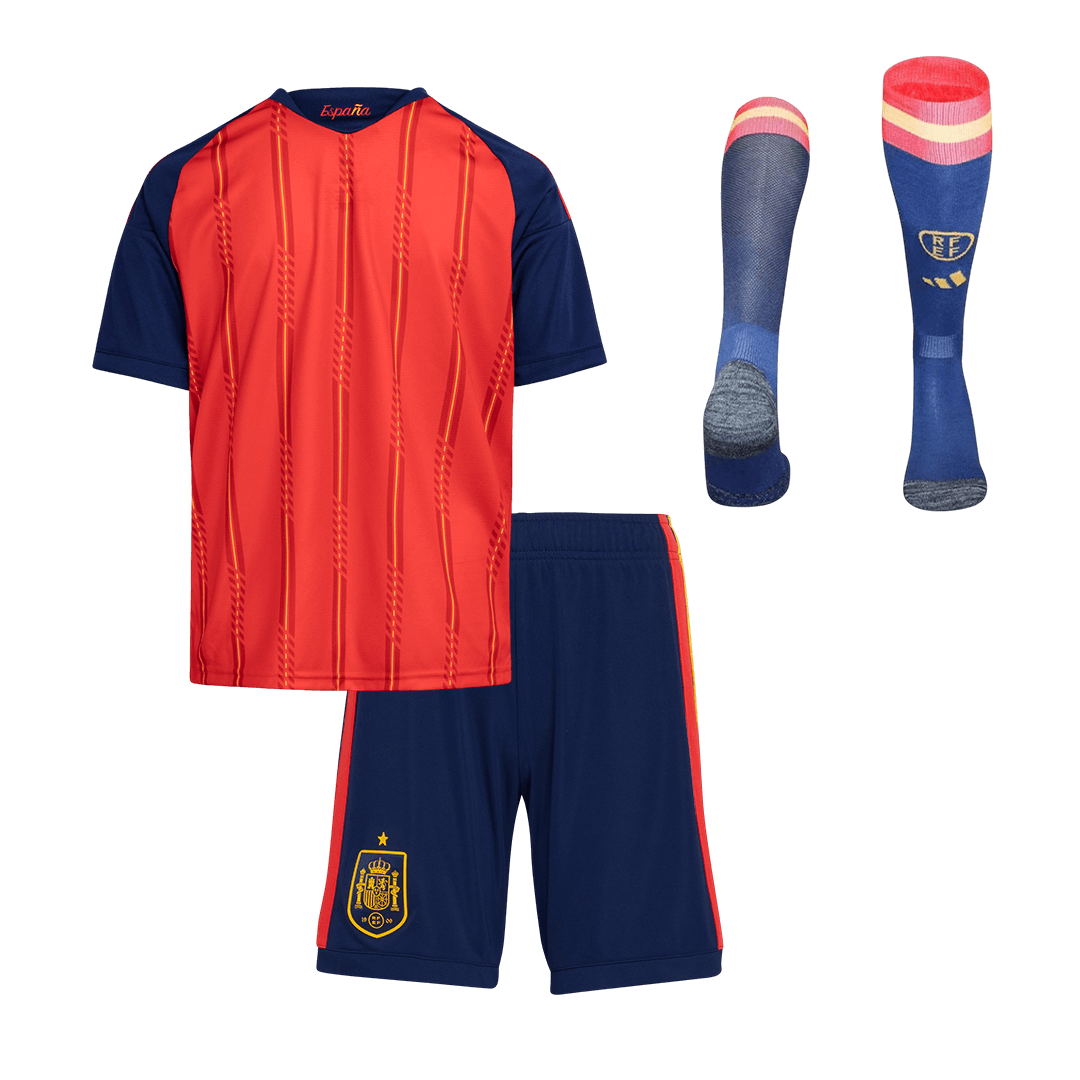 Vente Flash Espagne Domicile Maillot 2 Stars - Champion Edition Kit - Coupe du Monde 2026 Enfant Rouge