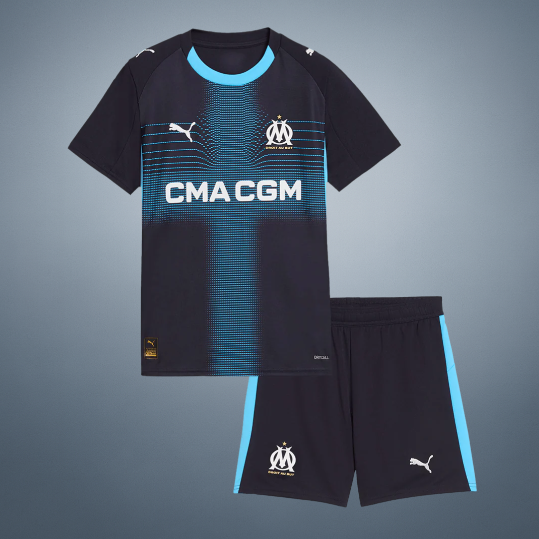 Vente Flash Olympique de Marseille Extérieur Maillot Kit 2025/26 Enfant