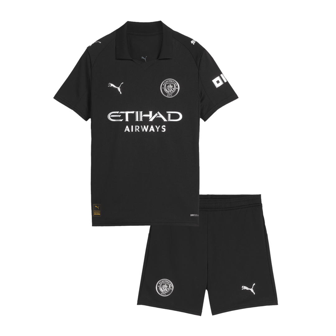 Manchester City Extérieur Maillot Kit 2025/26 Junior Noir