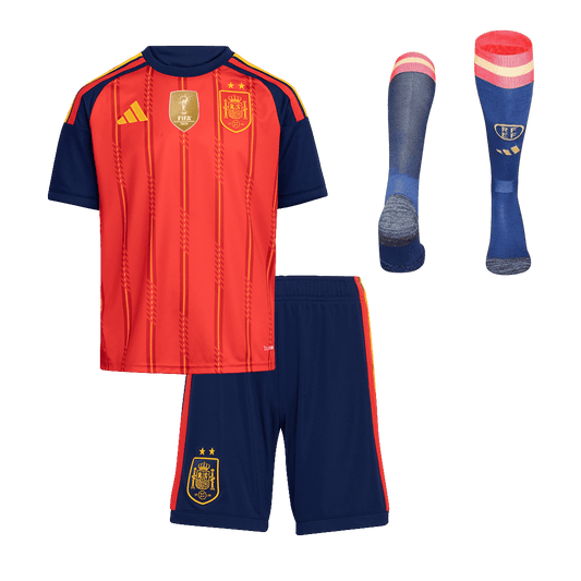 Vente Flash Espagne Domicile Maillot 2 Stars - Champion Edition Kit - Coupe du Monde 2026 Enfant Rouge