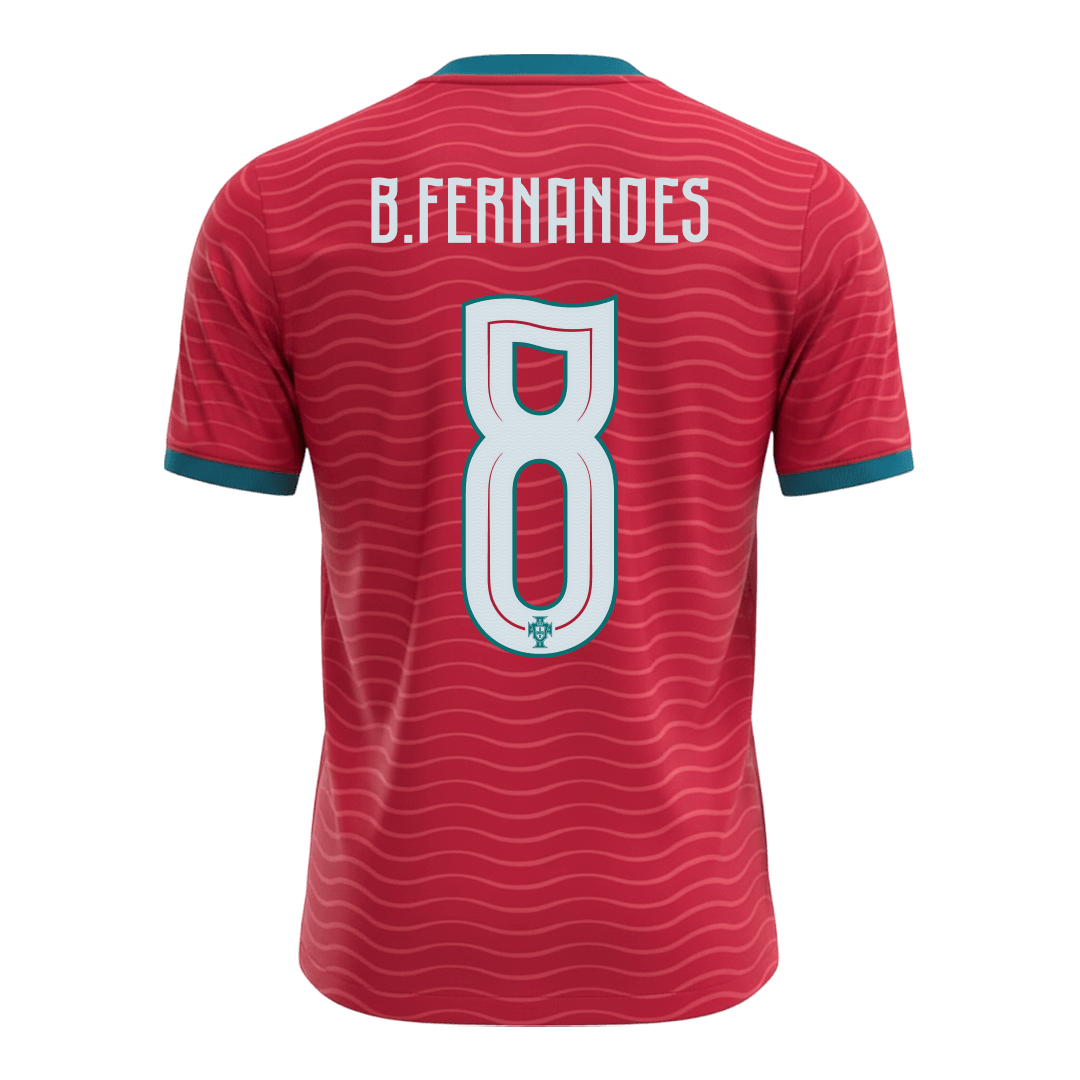 B.FERNANDES #8 Portugal Domicile Maillot - Coupe du Monde 2026 Rouge