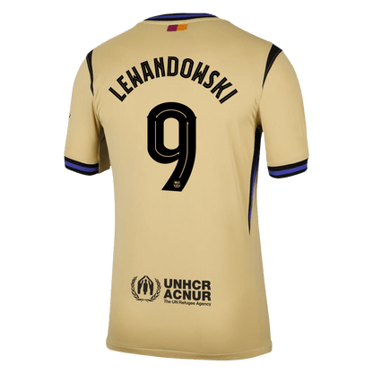 LEWANDOWSKI #9 Barcelone Extérieur Maillot 2025/26 Jaune - UCL