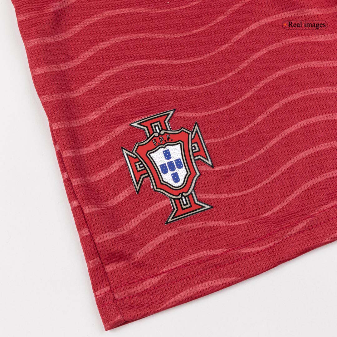 Kids B. FERNANDES #8 Portugal Domicile Maillot Kit - Coupe du Monde 2026 Rouge - Super