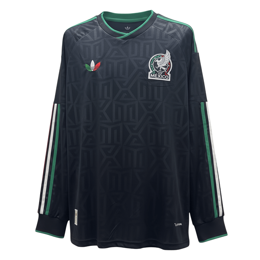 Mexique Maillot Manches Longues - Coupe du Monde 2026 Noir Grande Taille