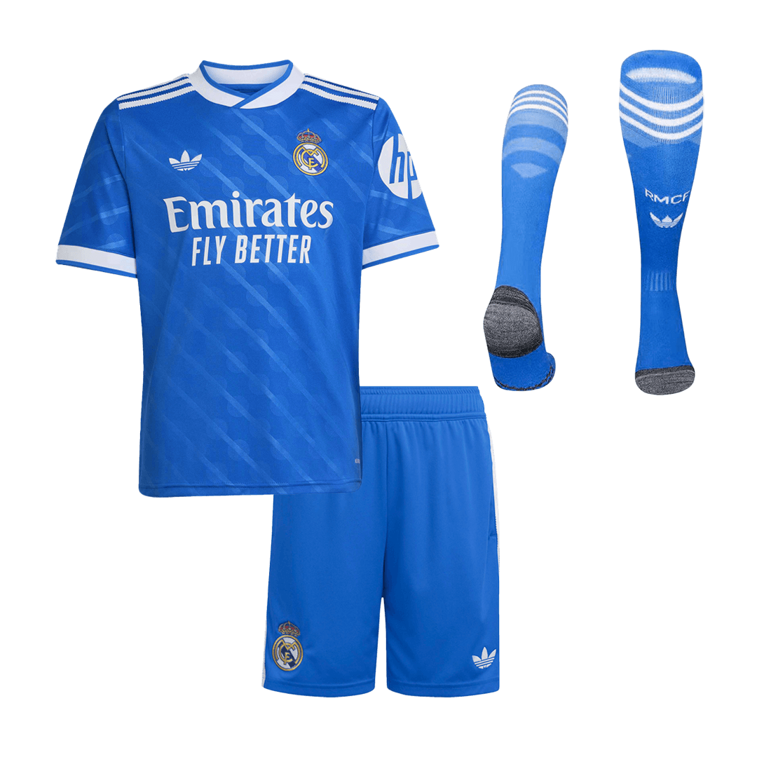 Real Madrid Third Maillot Kit 2025/26 Junior Bleu