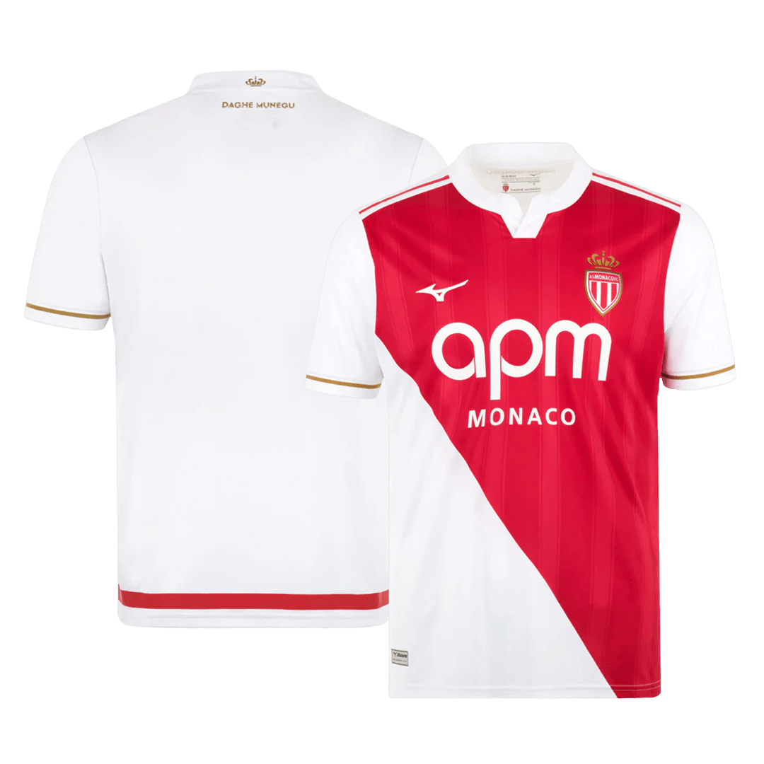 Monaco Domicile Maillot 2025/26 Red&White Grande Taille