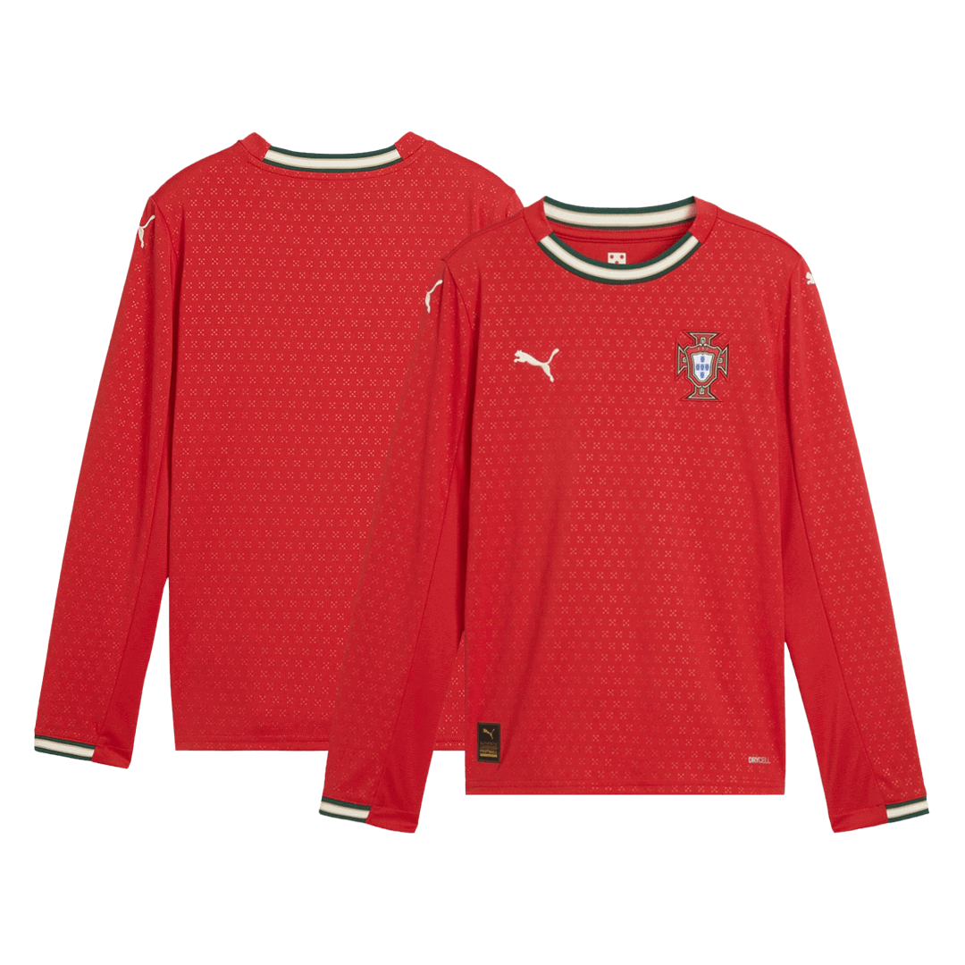 Portugal Domicile Maillot Manches Longues 2025 Grande Taille