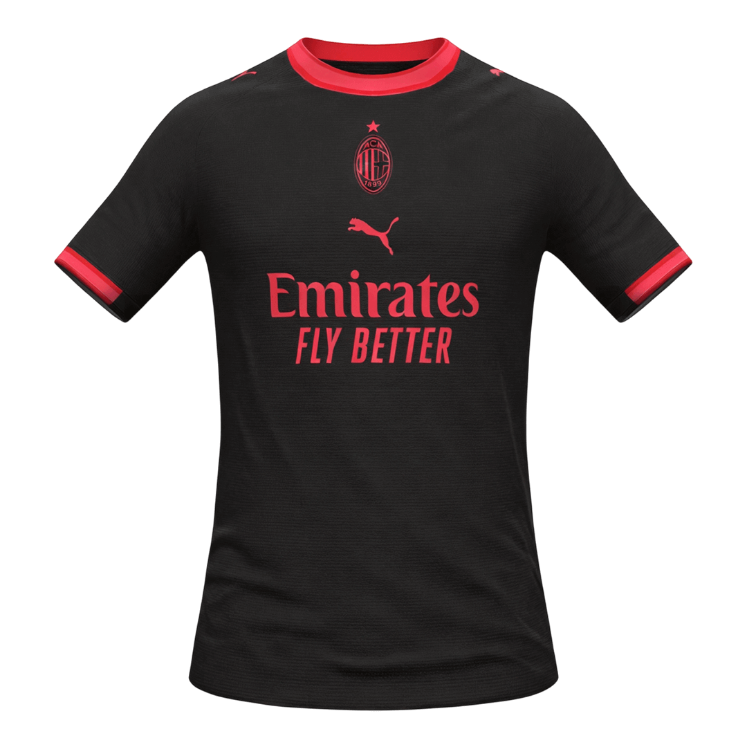 AC Milan Third Maillot 2026/27 Rouge&Noir Grande Taille
