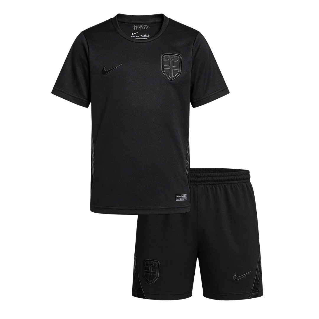 Norvège Extérieur Maillot Enfant Kit - Coupe du Monde 2026 Noir