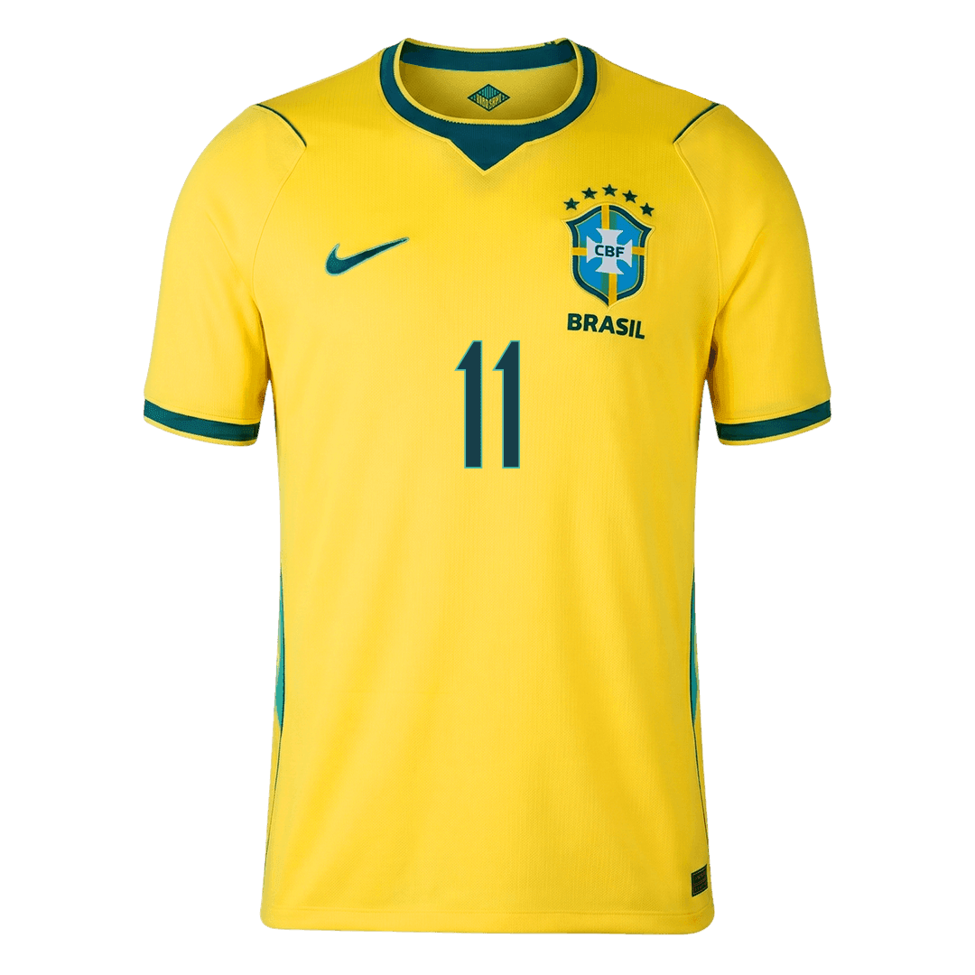 RAPHINHA #11 Brésil Domicile Maillot - Coupe du Monde 2026 Jaune