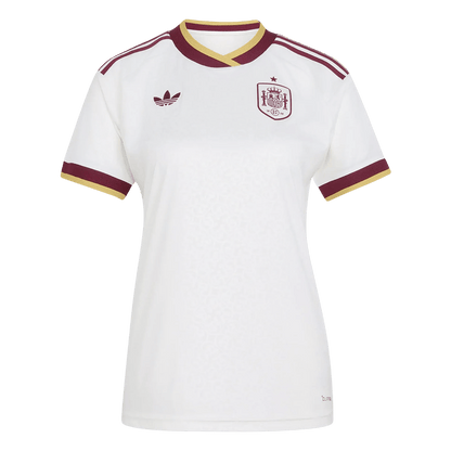 Vente Flash Femme Espagne Extérieur Maillot - Coupe du Monde 2026 Blanc