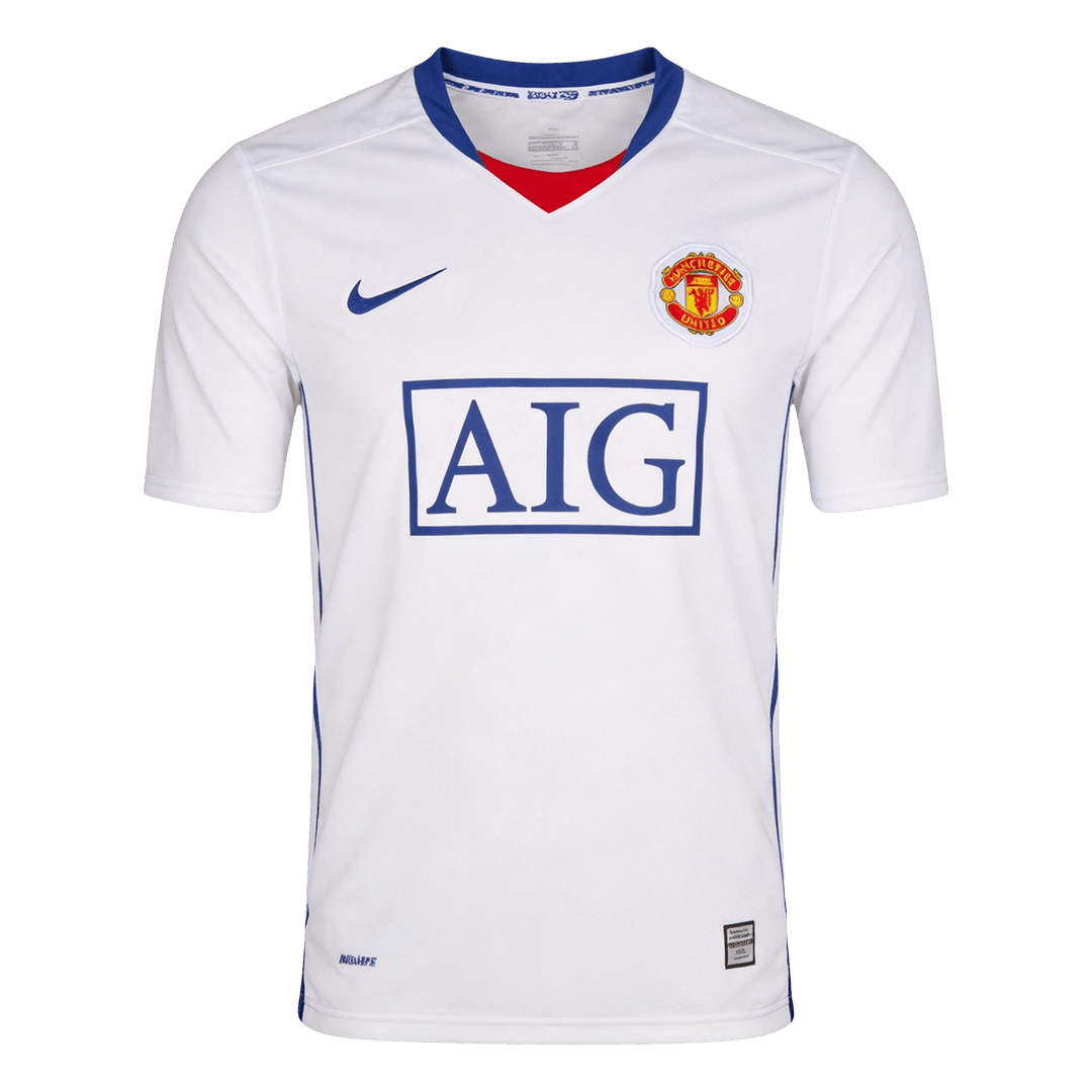 Retro Manchester United Extérieur Maillot 2008/09 Blanc