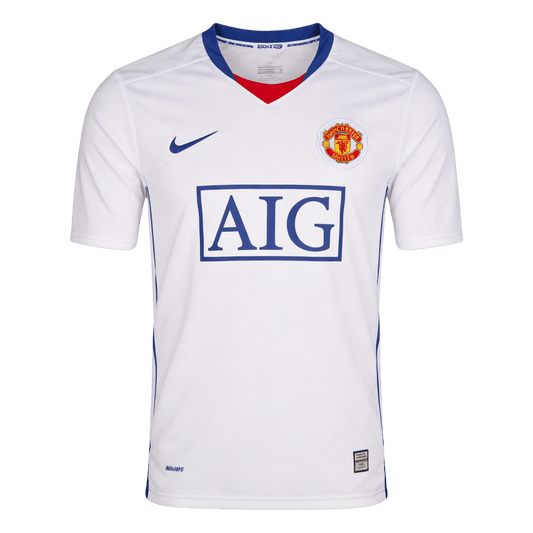 Retro Manchester United Extérieur Maillot 2008/09 Blanc