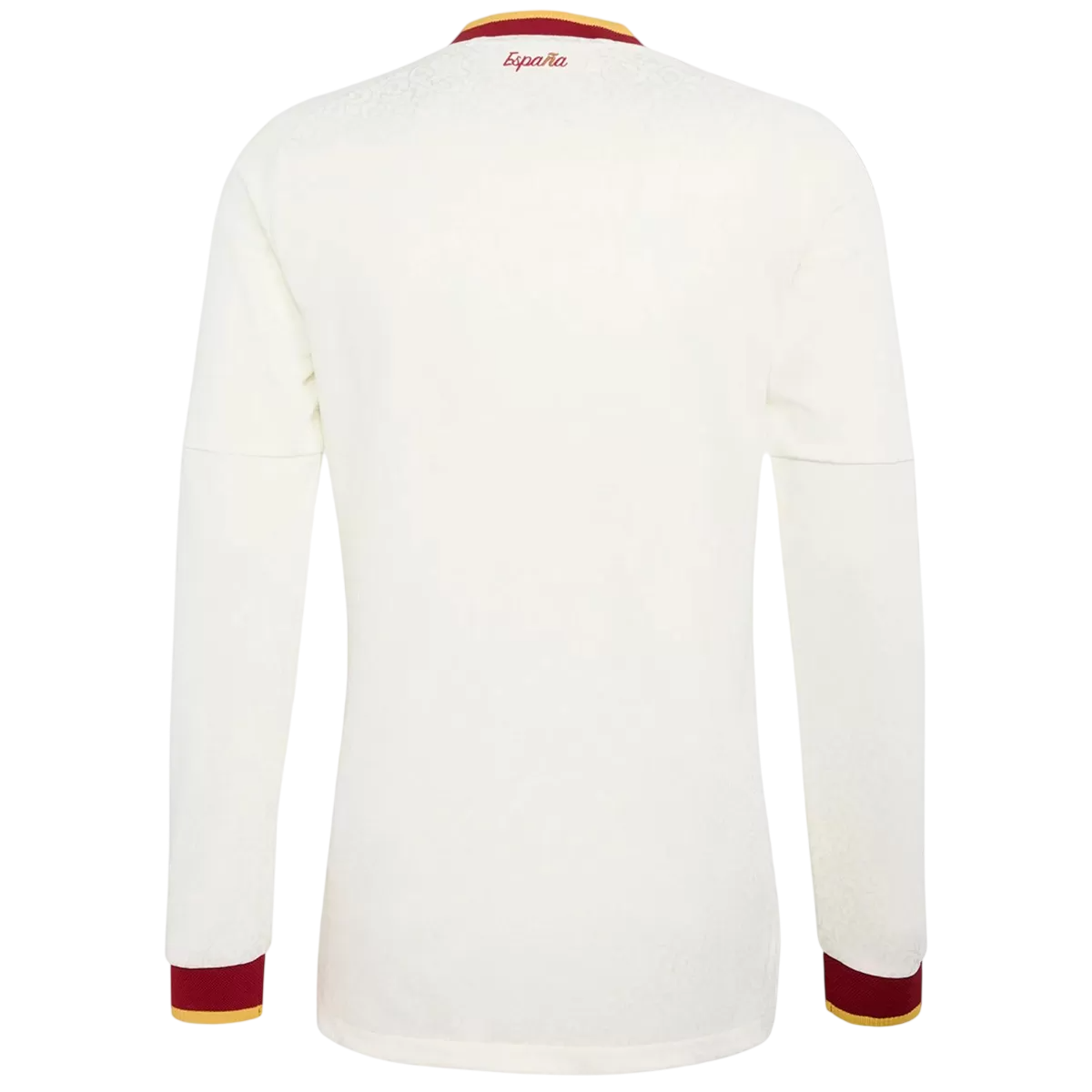 Espagne Extérieur Maillot Manches Longues - Coupe du Monde 2026 Blanc Grande Taille