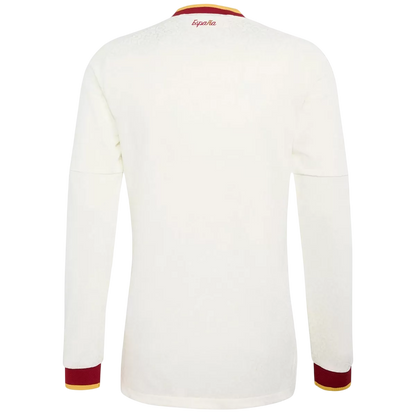 Espagne Extérieur Maillot Manches Longues - Coupe du Monde 2026 Blanc Grande Taille